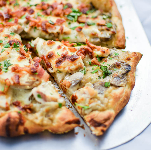 Chicken and Mushroom Pizza
