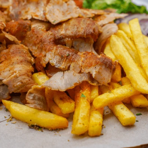 Doner meat and Chips
